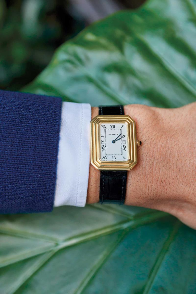 ساعة كاربون العتيقة من طراز Cartier Cristallor من كارتييه