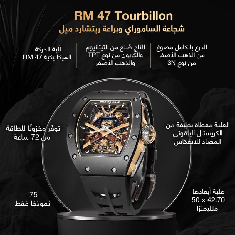 إنفوجراف ساعة Richard Mille RM 47 Tourbillon