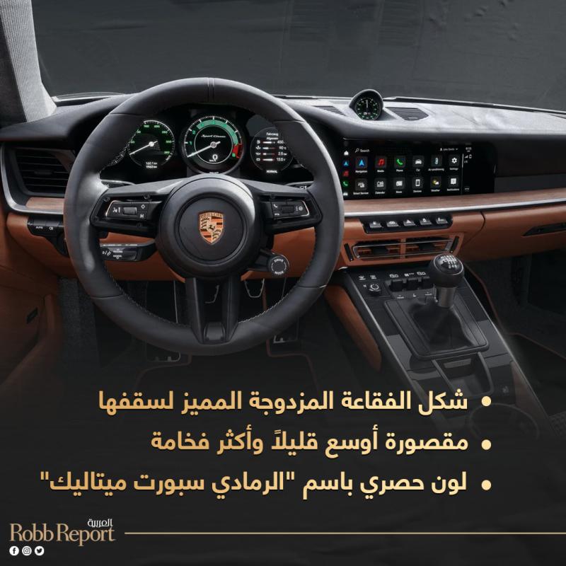 إنفوجراف سيارة Porsche 911 Sport Classic