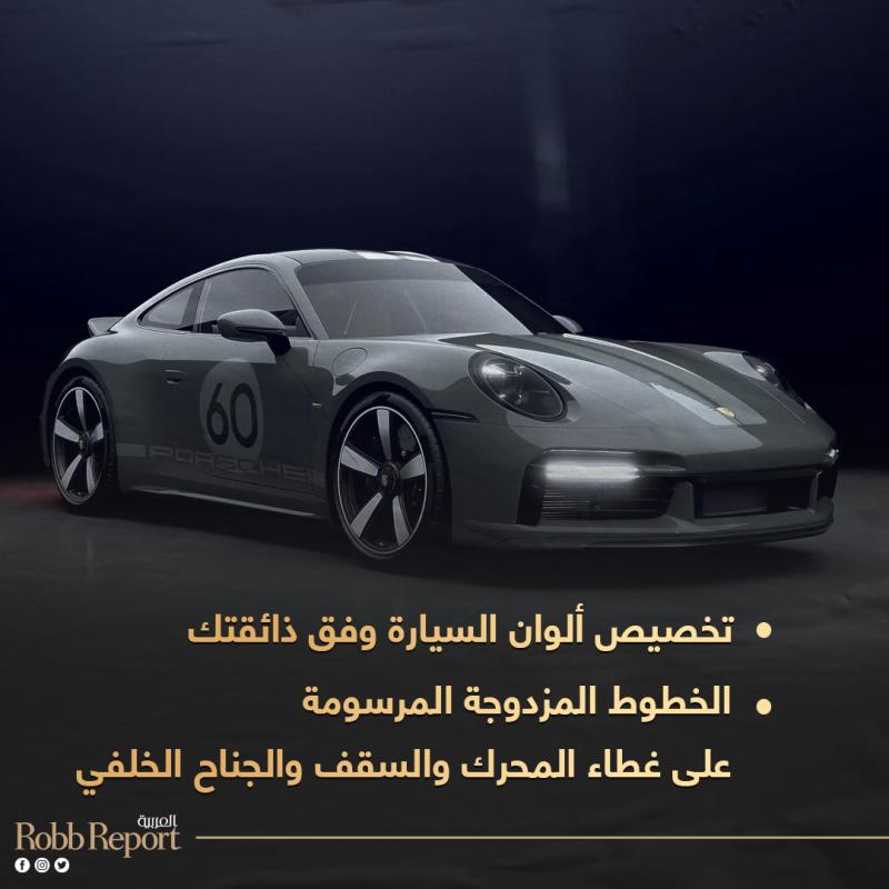 إنفوجراف سيارة Porsche 911 Sport Classic
