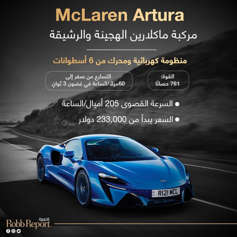 سيارة McLaren Artura الجديدة