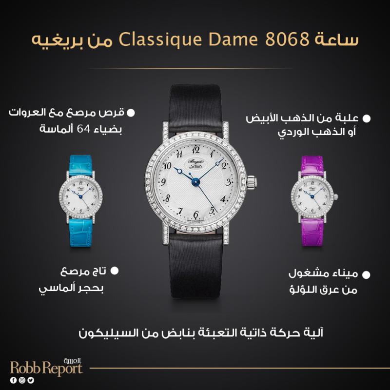 إنفوجراف ساعة Classique Dame 8068