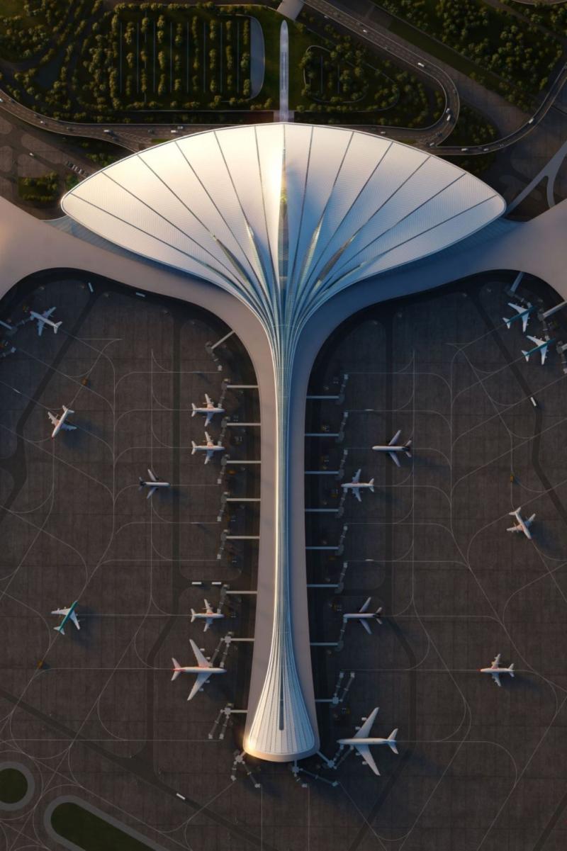  MAD Architects تكشف عن أحدث تصميم لمبنى مطار تشانغتشون في الصين