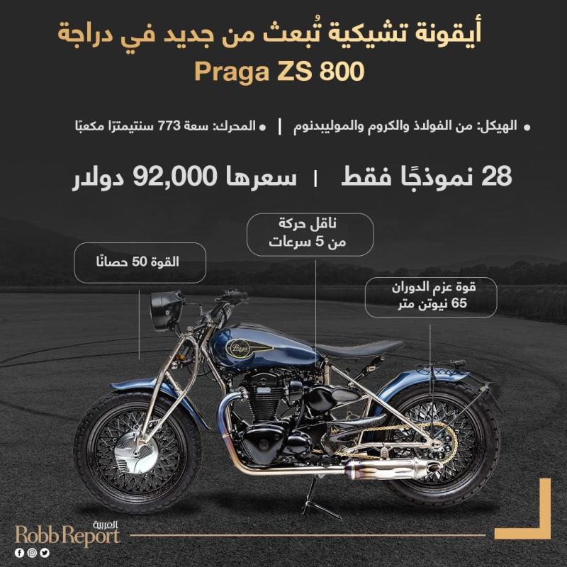 إنفوجراف درّاجة Praga ZS 800