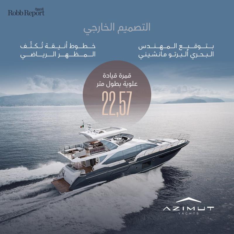 أزيموت تجمع الرموز التصميمية التقليدية والعصرية في يخت New Fly 72