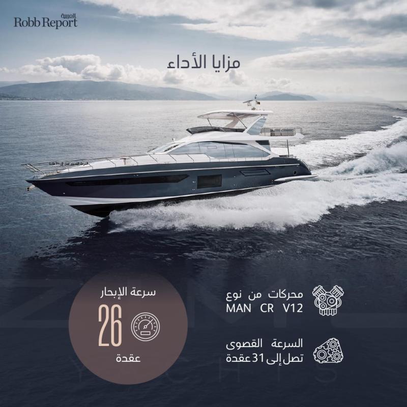 أزيموت تجمع الرموز التصميمية التقليدية والعصرية في يخت New Fly 72