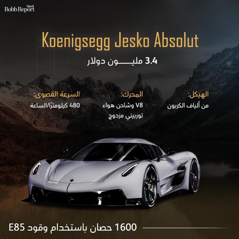  Koenigsegg Jesko Absolut/ أغلى السيارات الخارقة في العالم