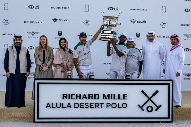 فريق السعودية يفوز بكأس النسخة الثالثة من بطولة ريتشارد ميل العُلا لبولو الصحراء.