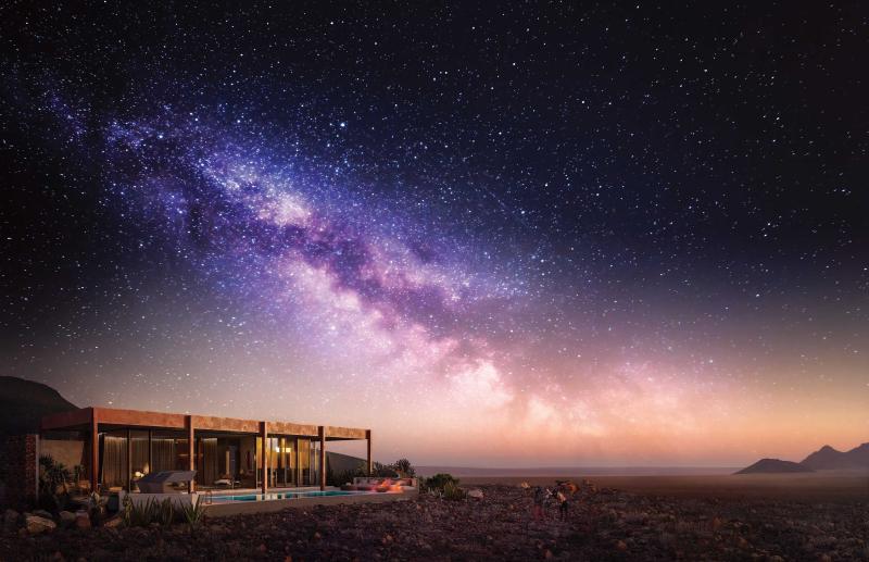 جناح Star Dune بنُزل Sossusvlei Desert Lodge الذي يوفر إطلالة خلابة على المناظر الصحراوية.