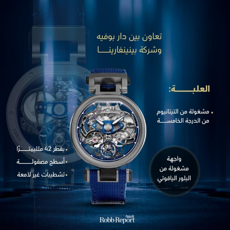 تعاون دار بوفيه وشركة بينينفارينا يثمر ساعة Bovet x Pininfarina Aperto 1