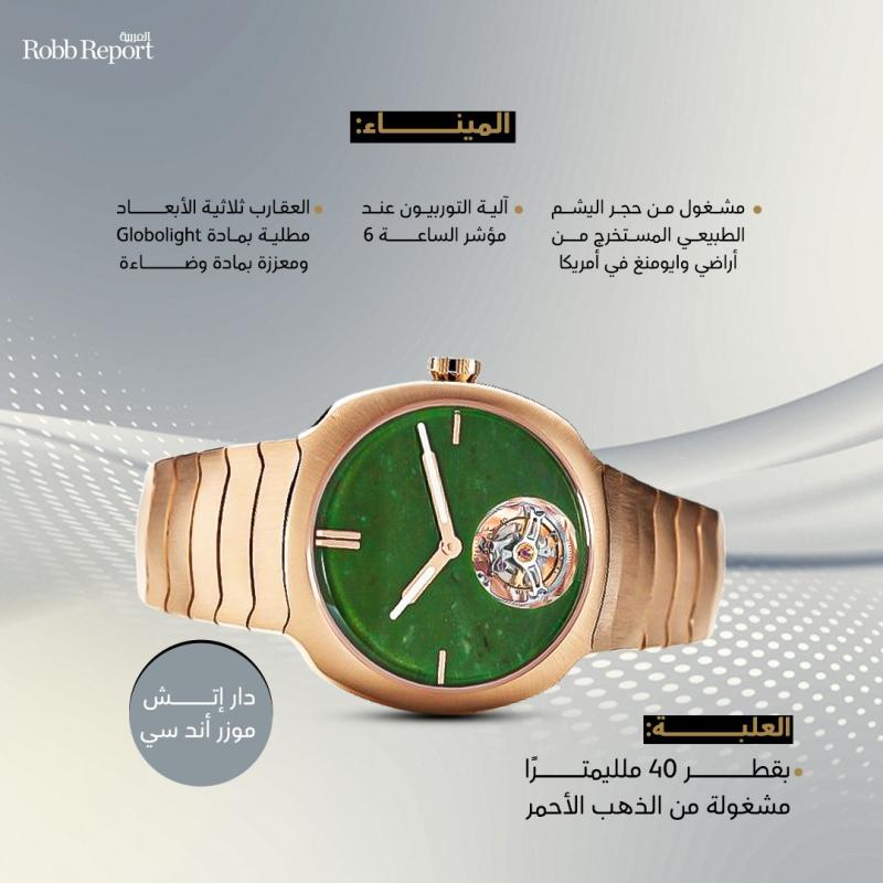 ساعة Streamliner Tourbillon Wyoming Jade 