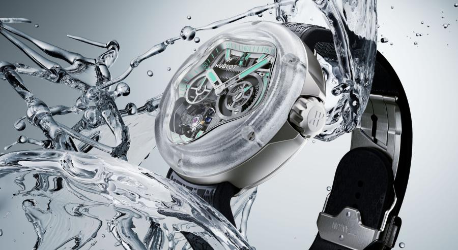 تعاون جديد بين هوبلو والفنان دانيال أرشام يثمر ساعة MP-17 MECA-10 Arsham Splash Titanium Sapphire