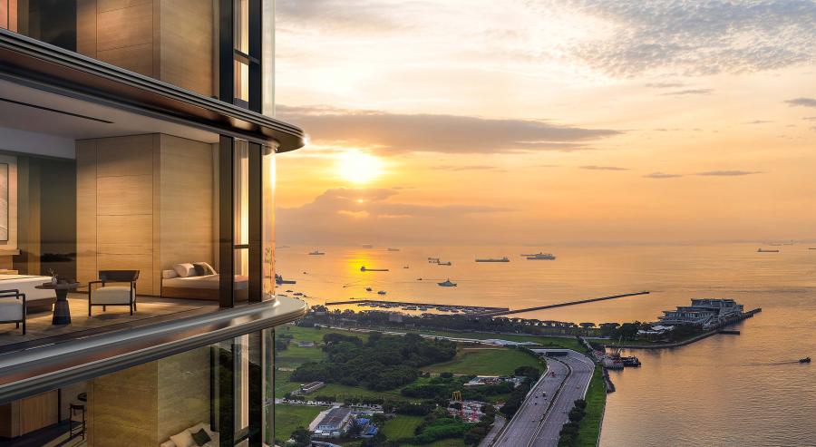 يقع الفندق في قلب برج ذا سكاي ووترز محتكرًا موقعًا استراتيجيًا عند نقطة التقاء المنطقة التجارية المركزية وخليج مارينا والممر الجنوبي الجديد للمدينة.