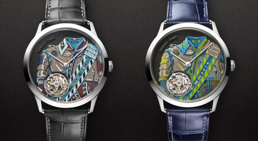 هيرميس تُجسد صورة سترة عسكرية من القرن التاسع عشر على ساعة Slim d’Hermès Neo Brandebourgs