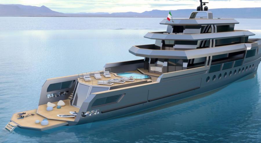 Awaha 160.. يخت استكشافي فاخر بتصميم هندسي متكامل