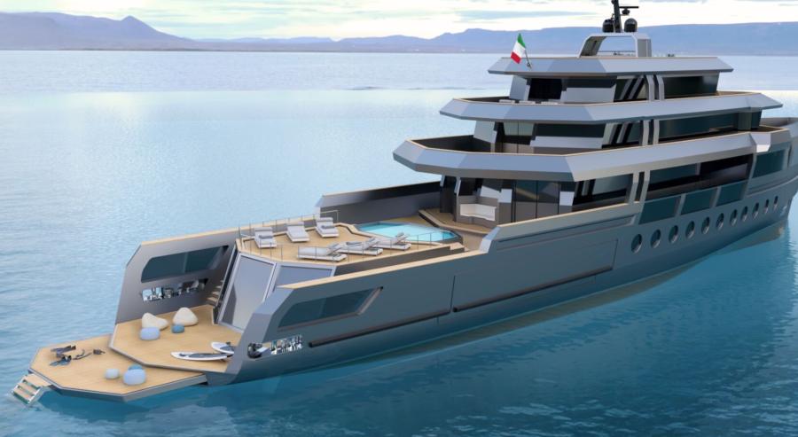 Awaha 160.. يخت استكشافي فاخر بتصميم هندسي متكامل